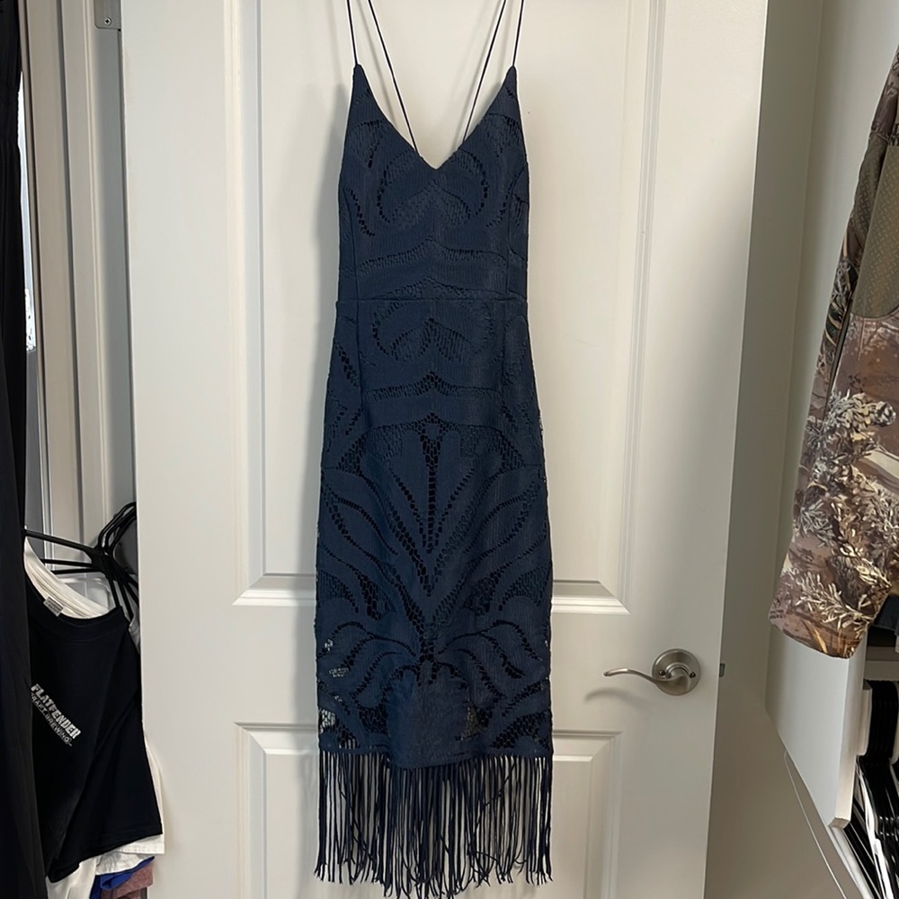 Steel blue dress